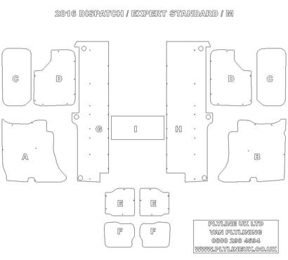 Ply Lining Kit Fiat Scudo 2022 on - SWB L1 (M)