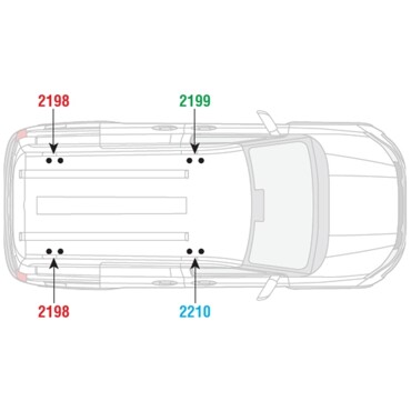 2 Van Guard Ulti Bar Trade Van Roof Bars Ford Transit Courier 2024 on - SB349-2