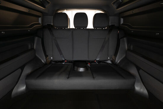 New Land Rover Defender 90 Commercial Rear Seat Conversion Kit - 2020 Onwards - Black Cloth - Sprung Seat Base