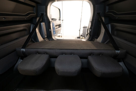 New Land Rover Defender 90 Commercial Rear Seat Conversion Kit - 2020 Onwards - Black Cloth - Sprung Seat Base