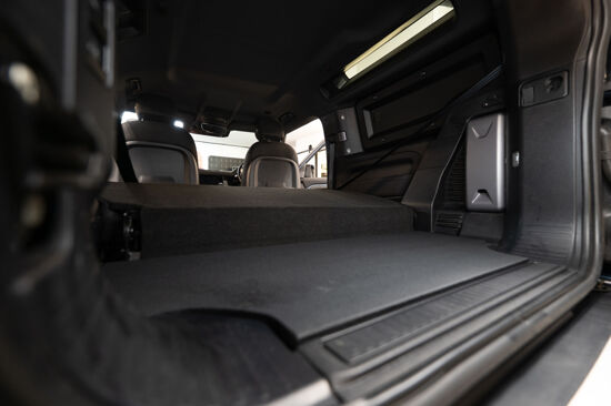 New Land Rover Defender 90 Commercial Rear Seat Conversion Kit - 2020 Onwards - Black Cloth - Sprung Seat Base