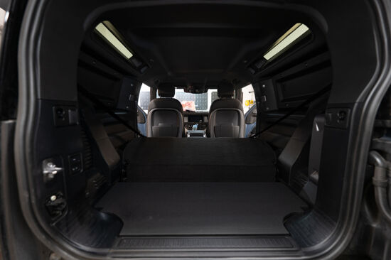 New Land Rover Defender 90 Commercial Rear Seat Conversion Kit - 2020 Onwards - Black Cloth - Sprung Seat Base