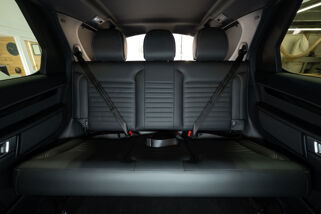 Rear Seat Conversion Kit Black Perforated Leather - Sprung Seat Base