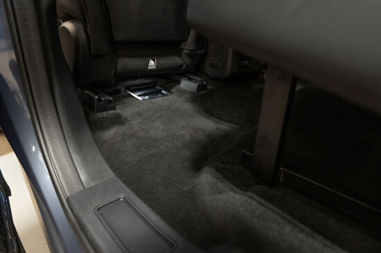 Land Rover Discovery 5 Commercial Rear Seat Conversion Kit - Black Perforated Leather - Sprung Seat Base