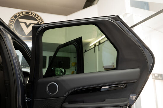 Land Rover Discovery 5 Commercial Rear Seat Conversion Kit - Black Perforated Leather - Sprung Seat Base