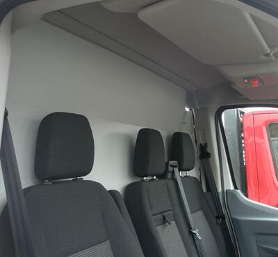 Van Guard Solid Steel Bulkhead Ford Transit 2014 on - VG323S - for Chassis Double Cab models L3, L4, L5H1