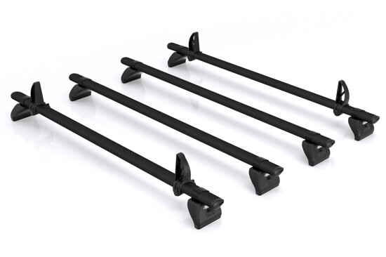 4 Rhino KammBar Black T54BA Volkswagen T6 Transporter 2015-2025 - L1H1 / L2H1 - Tailgate / Twin Door