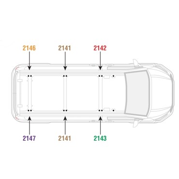 3 Van Guard Ulti Bar Trade Van Roof Bars Ford Transit Custom 2023 on - SB348-3-L2