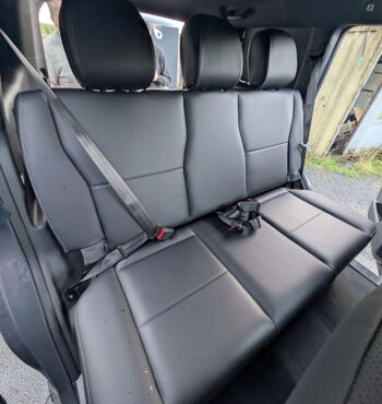 New Toyota Land Cruiser 2025 Rear Seat Conversion Kit - 2025 Onwards - Black Perforated ECO Leather - Sprung Seat Base