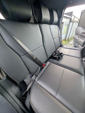 New Toyota Land Cruiser 2025 Rear Seat Conversion Kit - 2025 Onwards - Black Perforated ECO Leather - Sprung Seat Base