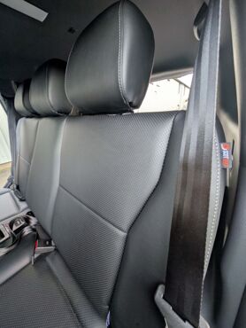 New Toyota Land Cruiser 2025 Rear Seat Conversion Kit - 2025 Onwards - Black Perforated ECO Leather - Sprung Seat Base