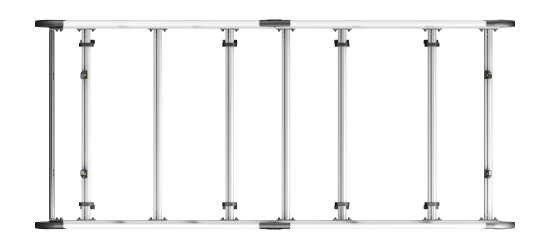 VGUR-208 ULTIRack+ Volkswagen Transporter T5 Roof Rack - 2002-2015 L2H1 Tailgate