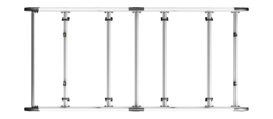 VGUR-205 ULTIRack+ Volkswagen Transporter T6 Roof Rack - 2015-2025 L1H1 Twin Rear