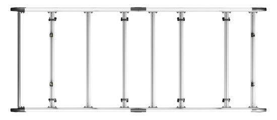 VGUR-207 ULTIRack+ Volkswagen Transporter T6 Roof Rack - 2015-2025 L2H1 Twin Rear