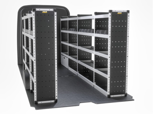 TVR-S-015 Mercedes Sprinter Van Racking 2018- L3H2/L3H3 - Silver Level Complete Kit