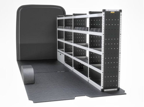 TVR-S-015 Mercedes Sprinter Van Racking 2018- L3H2/L3H3 - Silver Level Complete Kit