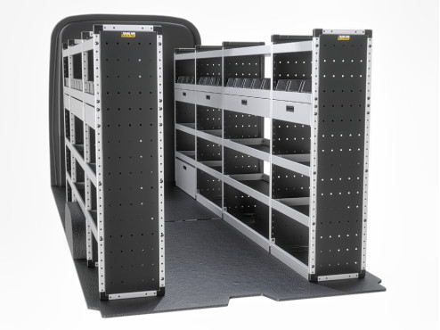 TVR-G-015 Mercedes Sprinter Van Racking 2018- L3H2/L3H3 - Gold Level Complete Kit