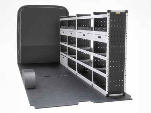 TVR-G-015-OS Mercedes Sprinter Van Racking 2018- L3H2/L3H3 - Gold Level Drivers Side Only