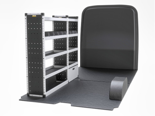 TVR-S-012-NS Volkswagen Crafter Van Racking 2017- L4H3/L4H4 - Silver Level Passenger Side Only