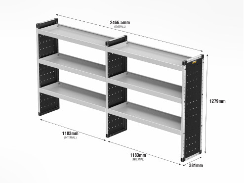 TVR-B-005 MAN TGE Van Racking 2017- L3H2 - Bronze Level Complete Kit