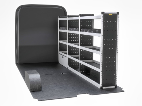 TVR-S-012-OS MAN TGE Van Racking 2017- L4H3/L4H4 - Silver Level Drivers Side Only
