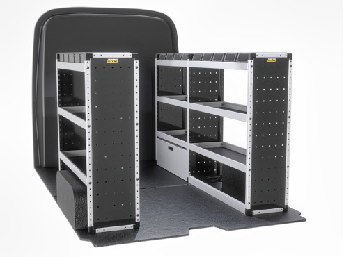 TVR-S-004 Mercedes Sprinter Van Racking 2018- L1H1 - Silver Level Complete Kit