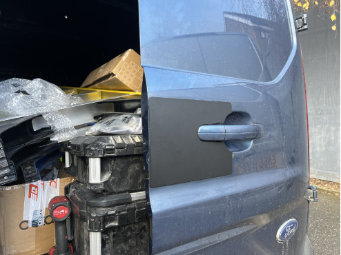 VGP647-BLACK External Shield For Ford Transit Connect 2014-2024 - Twin Rear Barn Doors