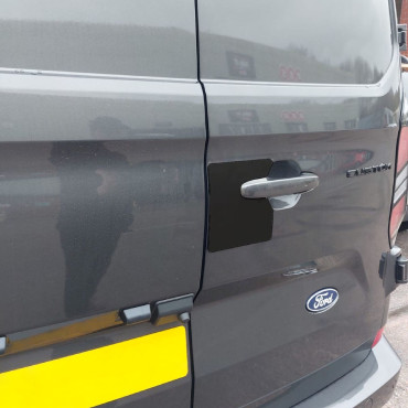 VGP653-BLACK External Shield For Ford Transit Custom 2023- - Twin Rear Barn Doors