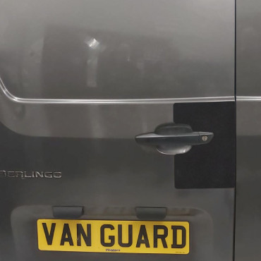 VGP655-BLACK External Shield For Peugeot Partner 2018- - Twin Rear Barn Doors