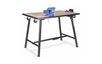 TuffBench+ With Wheels, Handle, Chain Vice & Engineers Vice