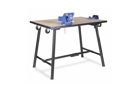 TUFFBENCH BH10-HVWK EXTRA HEAVY DUTY WORKBENCH - With Wheels, Handle, Chain Vice & Engineers Vice