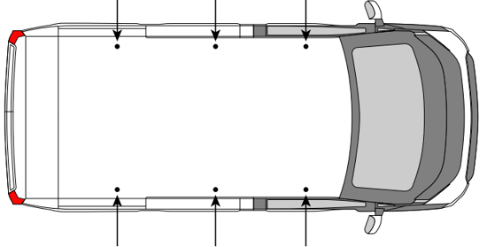 SB356-3 Ulti Bar Trade 3 x Kia PV5 Roof Bars - 2025-