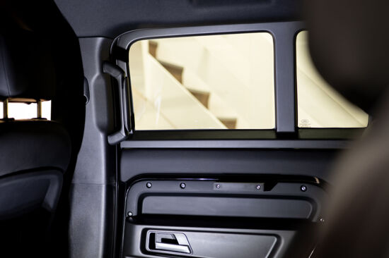 Land Rover Defender 110 Commercial Rear Seat Conversion Kit - 2020 Onwards - Black Cloth - Sprung Seat Base