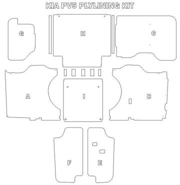 Ply Lining Kit With Floor KIA PV5 Cargo - SWB