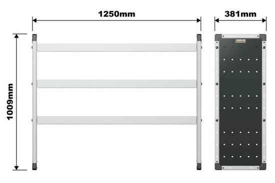 Van Guard Trade Van Racking Single Unit with 3 Shelves - 1000mm (h) x 1250mm (w)
