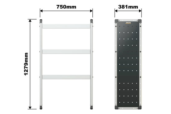 Van Guard Trade Van Racking Single Unit with 3 Shelves - 1250mm (h) x 750mm (w)