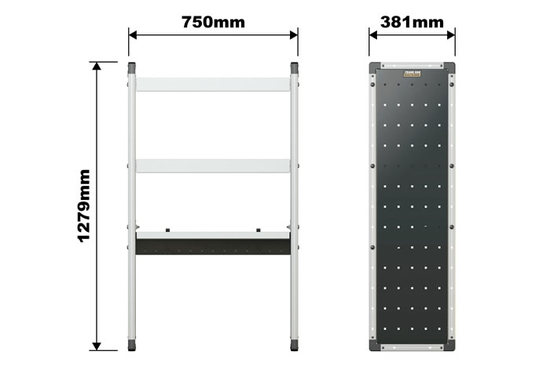 Van Guard Trade Van Racking Single Unit with 3 Shelves - 1250mm (h) x 750mm (w)