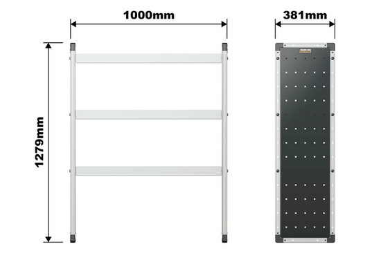 Van Guard Trade Van Racking Single Unit with 3 Shelves - 1250mm (h) x 1000mm (w)