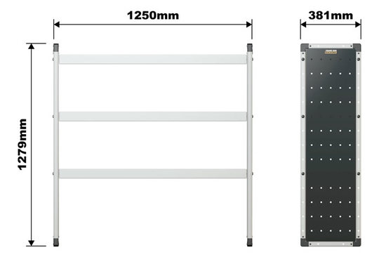 Van Guard Trade Van Racking Single Unit with 3 Shelves - 1250mm (h) x 1250mm (w)