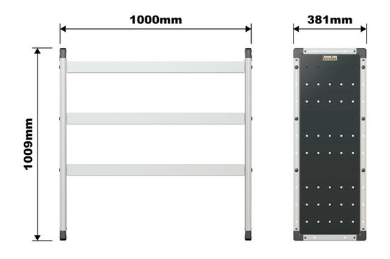 Van Guard Trade Van Racking Single Unit with 3 Shelves - 1000mm (h) x 1000mm (w)