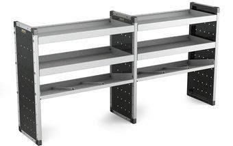 Double Unit 2 Flat Shelves and 1 Angled 1000mm (h) + 2 x 1000mm (w)
