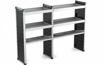 Double Unit 2 Flat Shelves and 1 Angled 1250mm (h) x 1750mm (w)