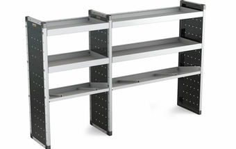 Double Unit 2 Flat Shelves and 1 Angled 1250mm (h) x 2000mm (w)