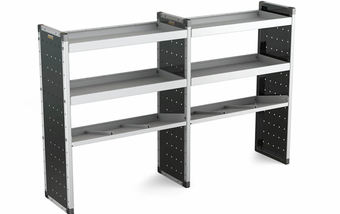 Double Unit 2 Flat Shelves and 1 Angled 1250mm (h) + 2 x 1000mm (w)