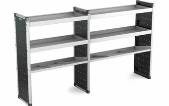 Double Unit 2 Flat Shelves and 1 Angled 1250mm (h) x 2250mm (w)