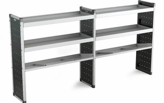 Double Unit 2 Flat Shelves and 1 Angled 1250mm (h) x 2500mm (w)