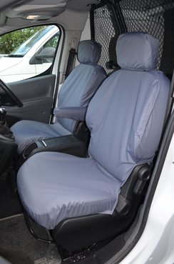 Easy Fit Tailored Van Seat Covers Citroen Berlingo 2008-2018 - Front Single & Single - Grey