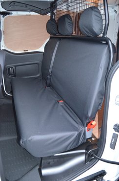 Easy Fit Tailored Van Seat Covers Citroen Berlingo 2008-2018 - Rear 3 Seater Bench - Black