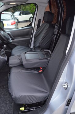 Easy Fit Tailored Van Seat Covers Citroen Berlingo 2008-2018 - Front Single & Double - Black