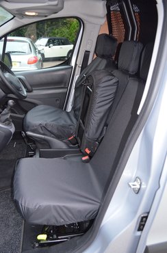 Easy Fit Tailored Van Seat Covers Citroen Berlingo 2008-2018 - Front Single & Double - Black